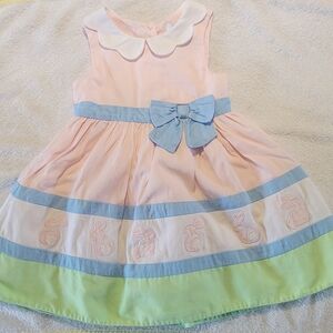 Maggie & Zoe Pink and Blue Dress with Bunny Details